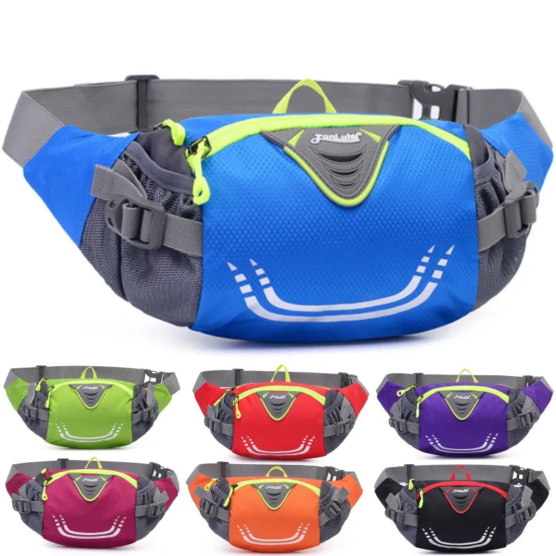 Bike Riding Cycling Running Fishing Hiking Waist Bag Fanny Pack Outdoor Belt Kettle Pouch Gym Sport Fitness Water Bottle Pocket