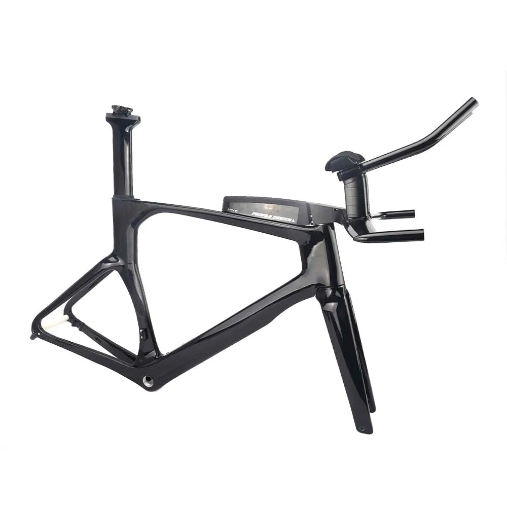 Carbon TT Bike Frame Aero Triathlon Bike Frameset High Quality Disc Brake Time Trial Bicycle Frame