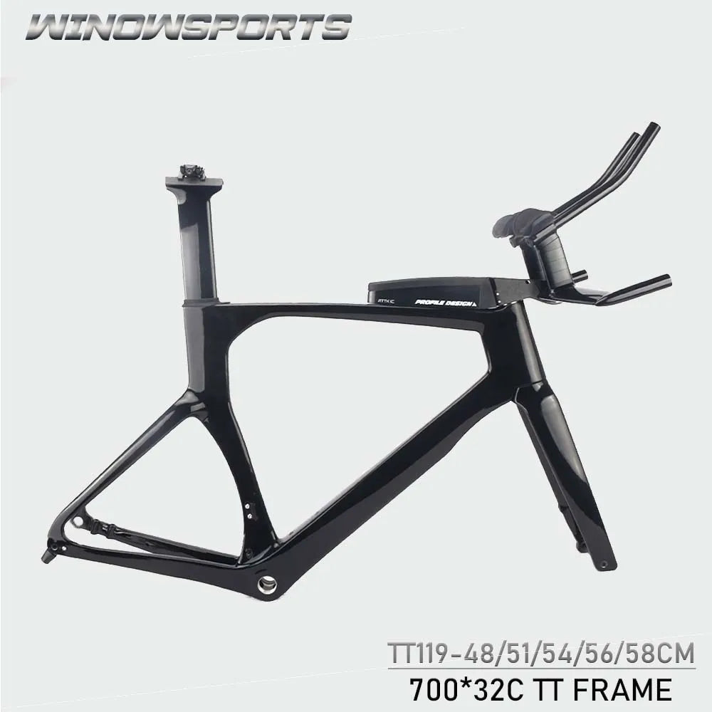 Carbon TT Bike Frame Aero Triathlon Bike Frameset High Quality Disc Brake Time Trial Bicycle Frame