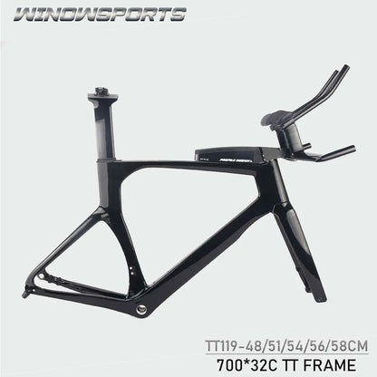 Carbon TT Bike Frame Aero Triathlon Bike Frameset High Quality Disc Brake Time Trial Bicycle Frame