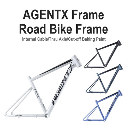 AGENTX 700C Rode Bike Frame Ultralight Aluminum Alloy Internal Routing Mountain Bike 142x12mm Thru Axle Racetrack Bicycle Frame