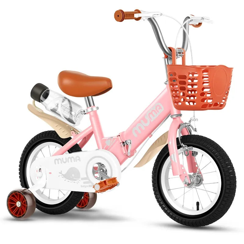 Cycling City Children's Bicycles Boys Girls Folding Bicycles Children's Bicycles Flash Auxiliary Wheel Bicycles Adjustable Bikes