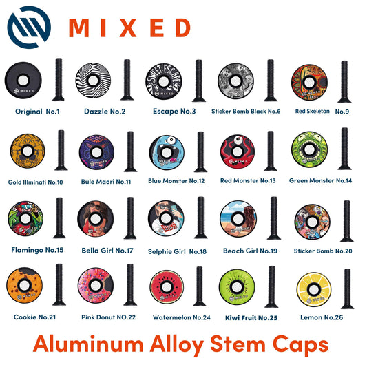 MIXED 32mm Headset Stem Caps Pack Light Aluminum Alloy with Screws for MTB Bike Road Mountain Bicycle Cycling Parts Accessories