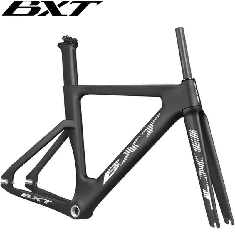 BXT Carbon Track Frame Carbon BSA Fiber Racing Tracking bike Frameset Fixed Gear bike frame 120*9mm rear tail hook Bicycle Parts