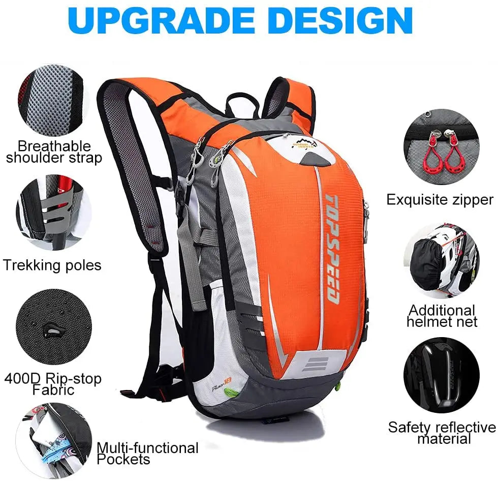 18L Ultralight Outdoor Sports Backpack for Climbing, Hiking, Running, Cycling, Hydration, Waterproof