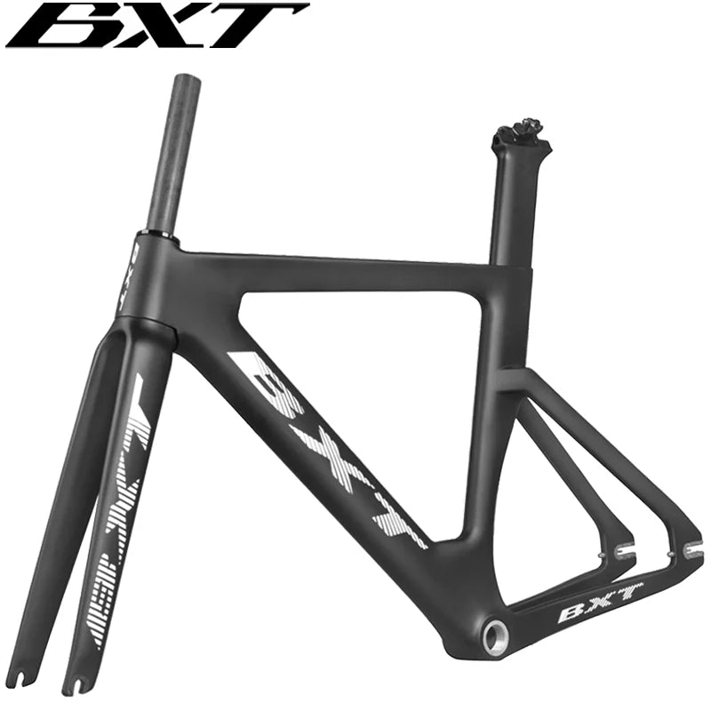 BXT Carbon Track Frame Carbon BSA Fiber Racing Tracking bike Frameset Fixed Gear bike frame 120*9mm rear tail hook Bicycle Parts