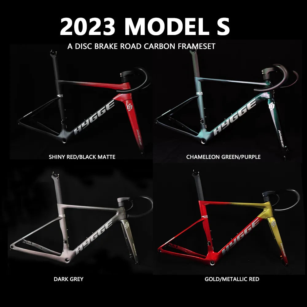 HYGGE Aerodynamic carbon frame MODEL S 700C CARBON FRAME, ROAD FRAME, BICYCLE CARBON FRAME, DISC BRAKE BIKE, Rim brake frame